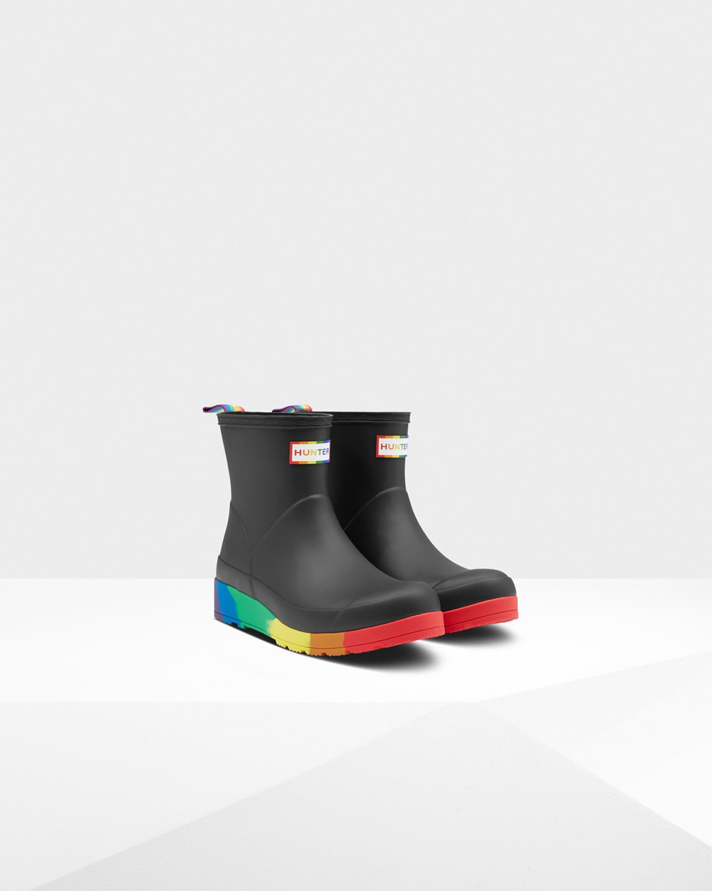 Hunter Ženske Play Čizme Crne Original Pride Flatform Rain Hrvatska 2609-NKPLW